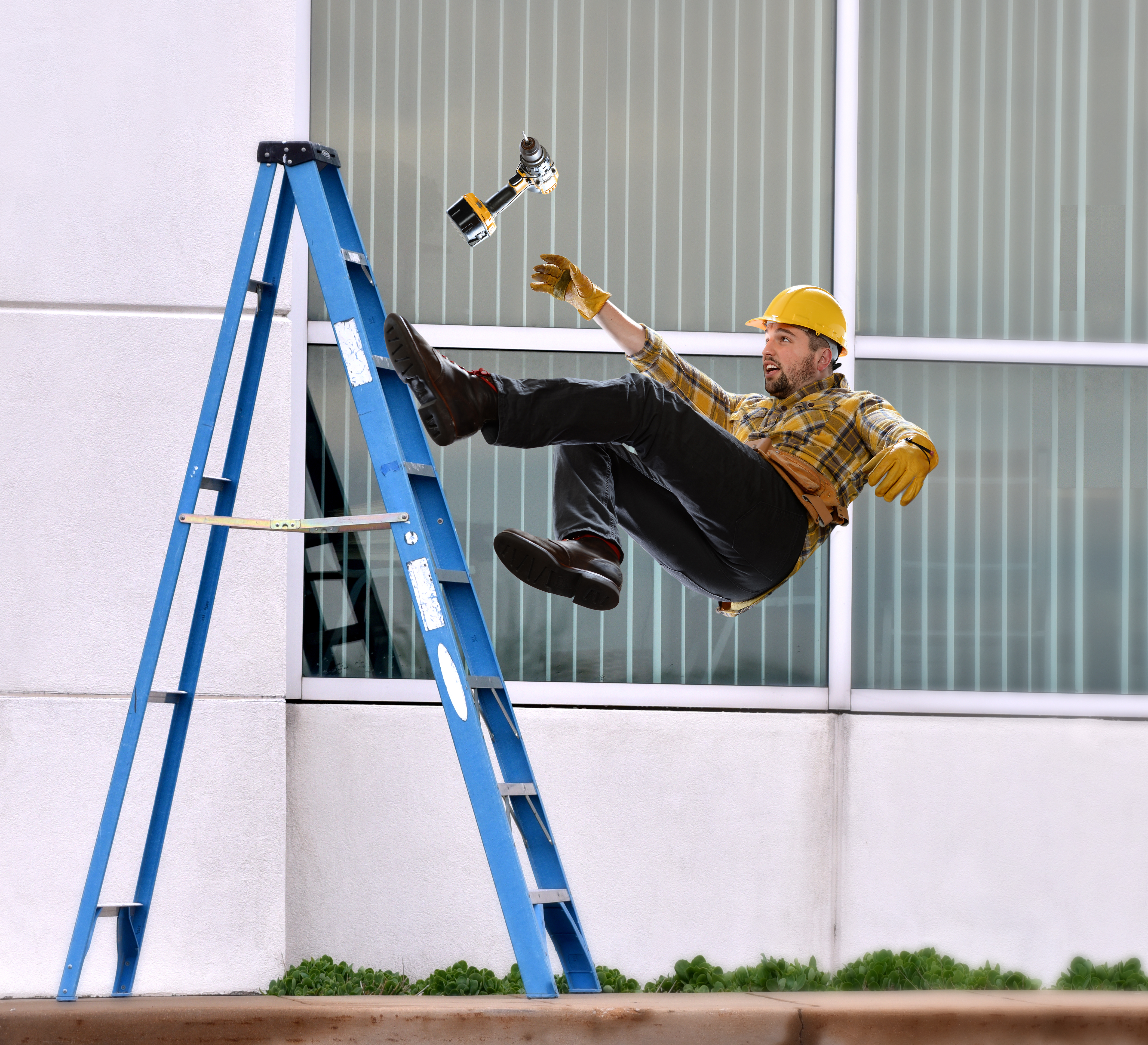 Falling off a ladder